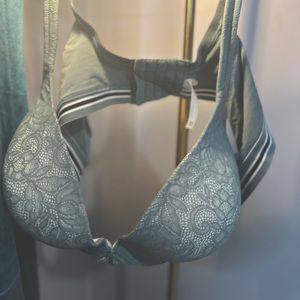 Cacique Light Blue Lace Push Up with Tshirt Band